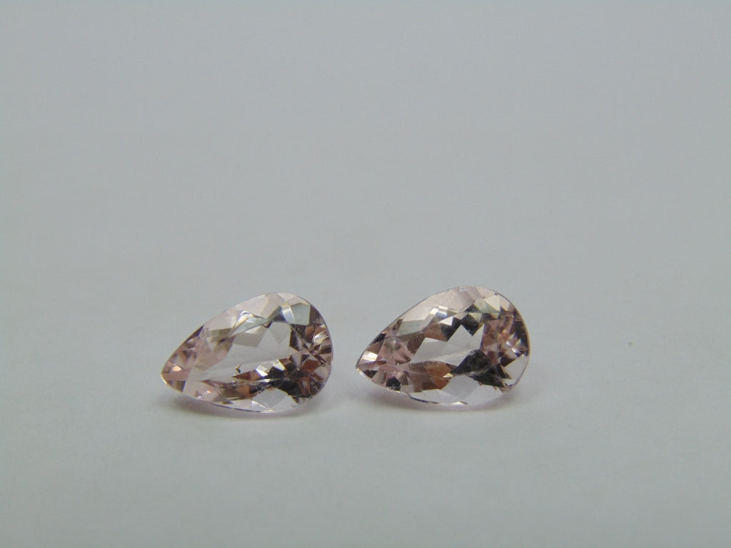 2.95ct Morganite Pair 9x6mm