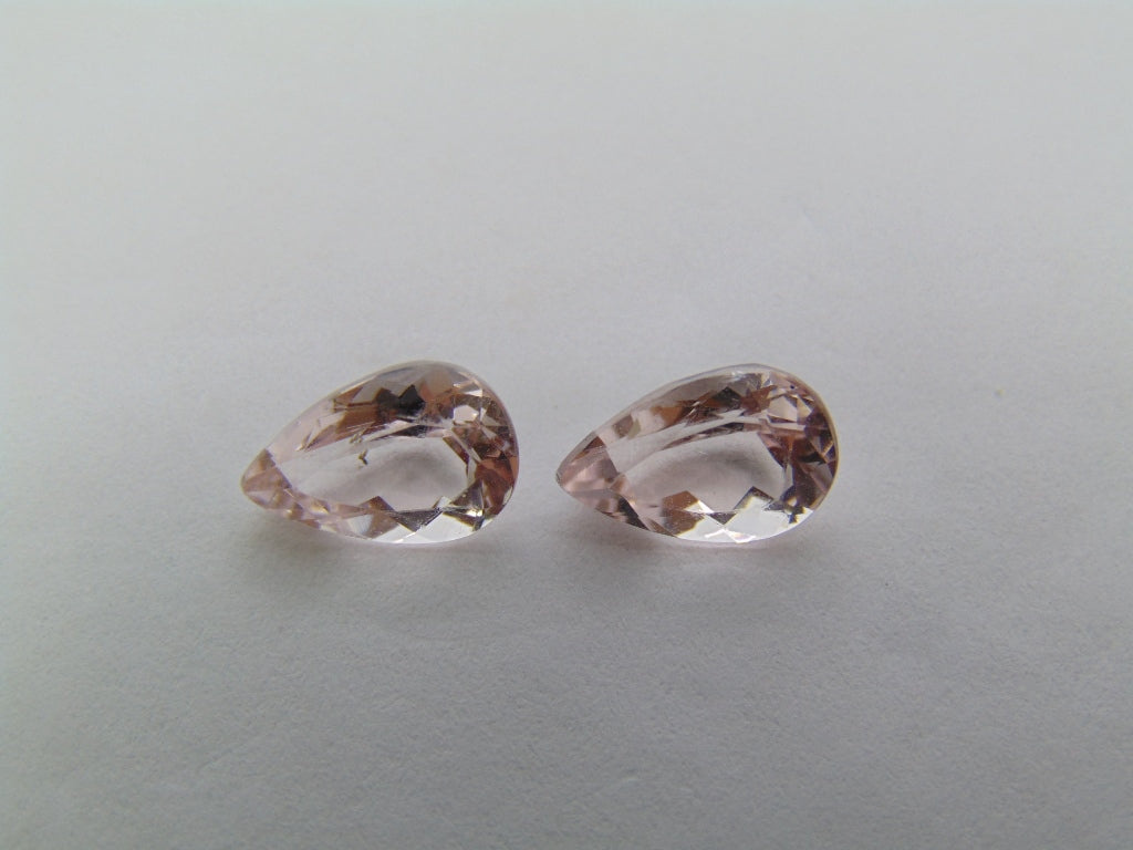 2.95ct Morganite Pair 9x6mm