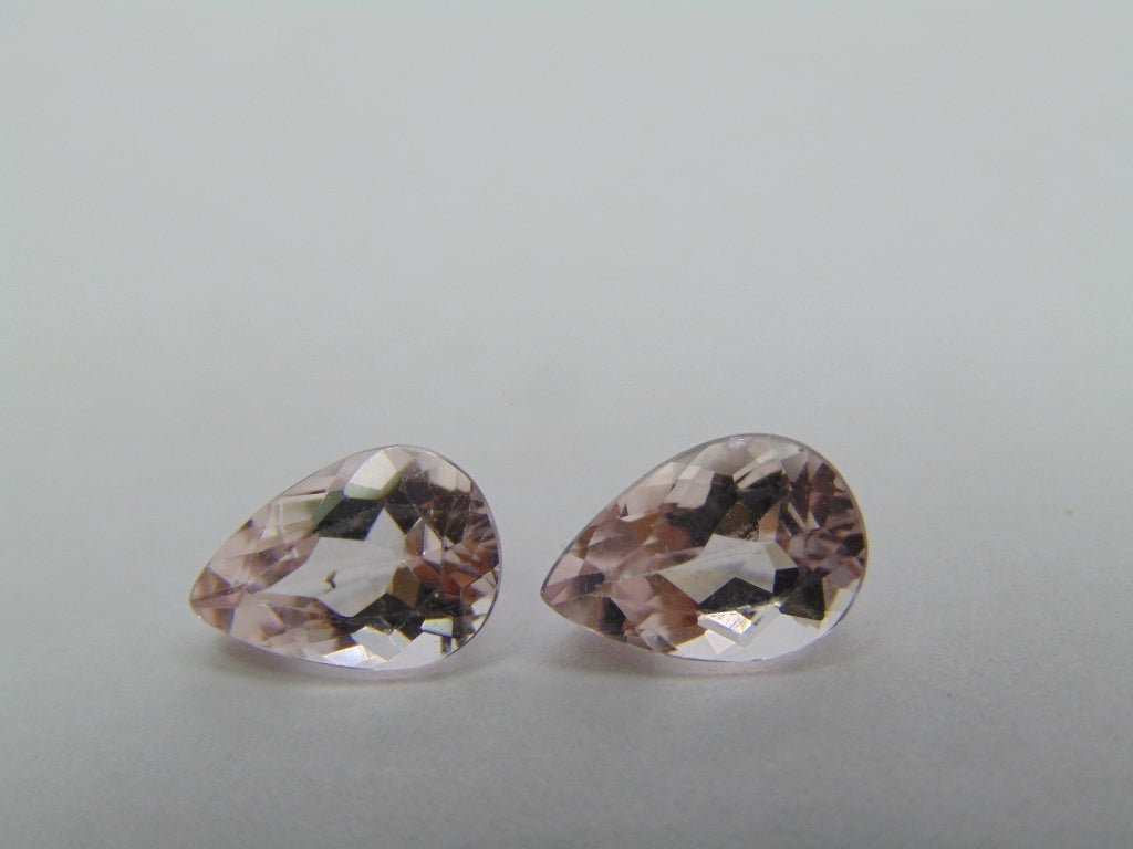 2.95ct Morganite Pair 9x6mm