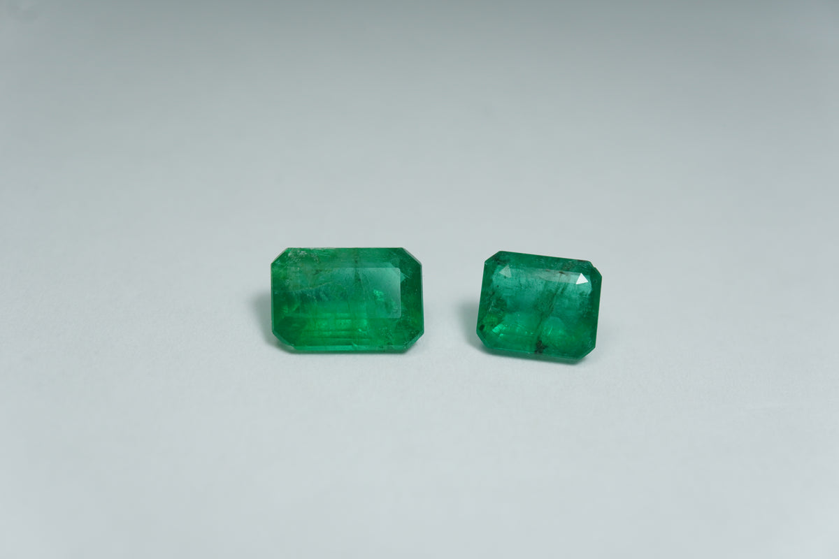 2ct Emeralds 8x6mm / 6x5mm