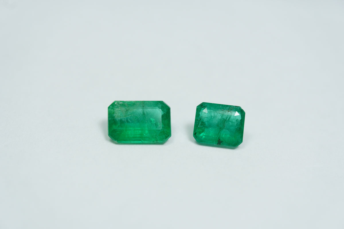 2ct Emeralds 8x6mm / 6x5mm