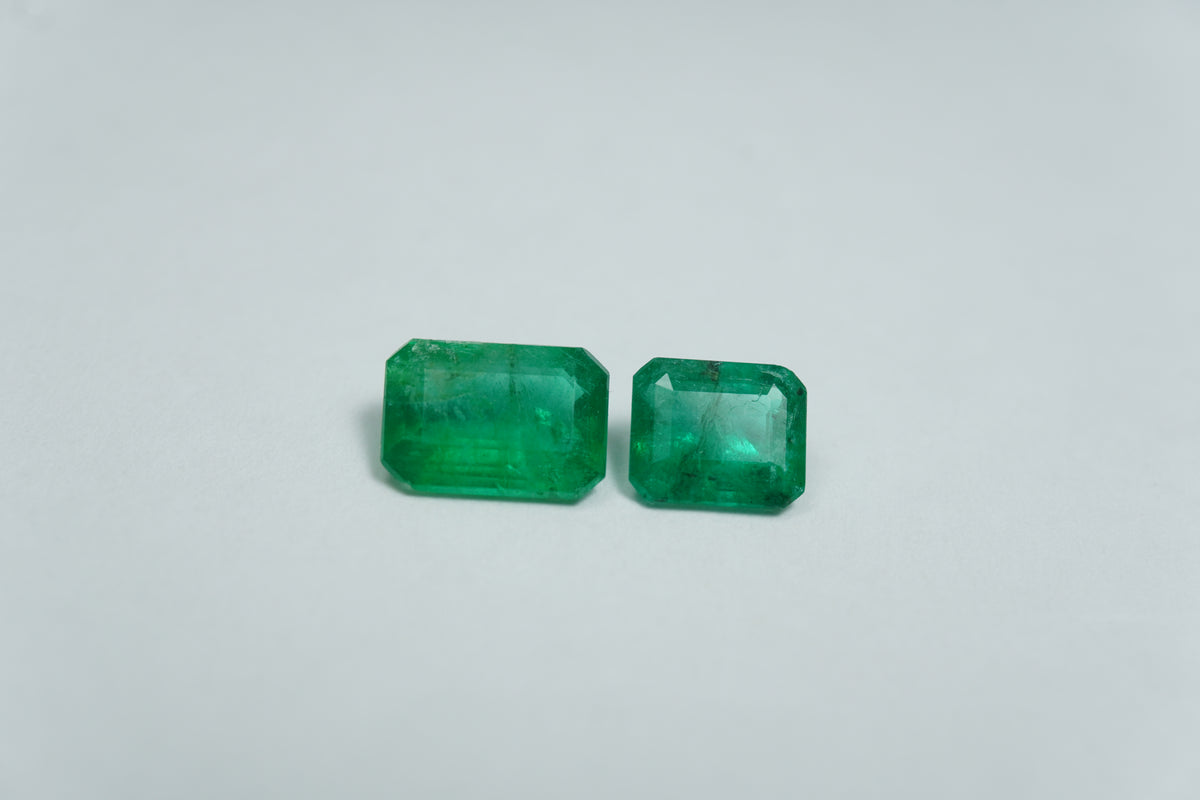 2ct Emeralds 8x6mm / 6x5mm
