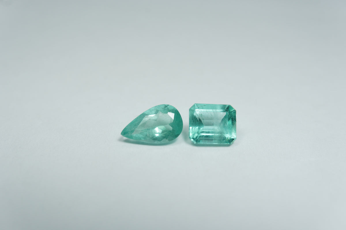 1.43ct Emeralds 8x5mm / 6x5mm
