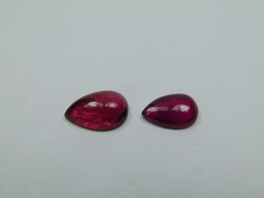 4.20ct Tourmaline Cabochon 11x7mm 9x7mm