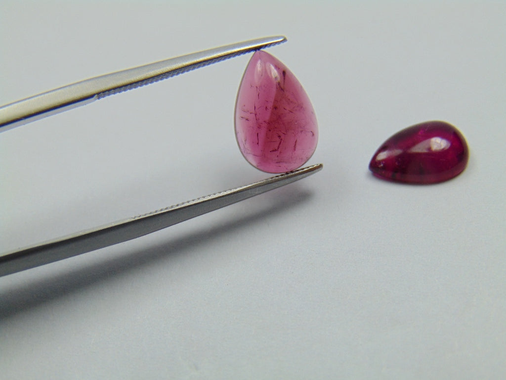 4.20ct Tourmaline Cabochon 11x7mm 9x7mm