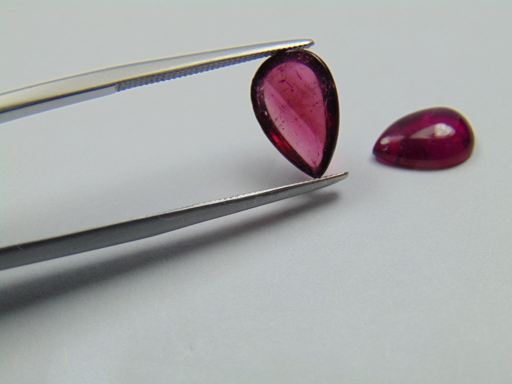 4.20ct Tourmaline Cabochon 11x7mm 9x7mm