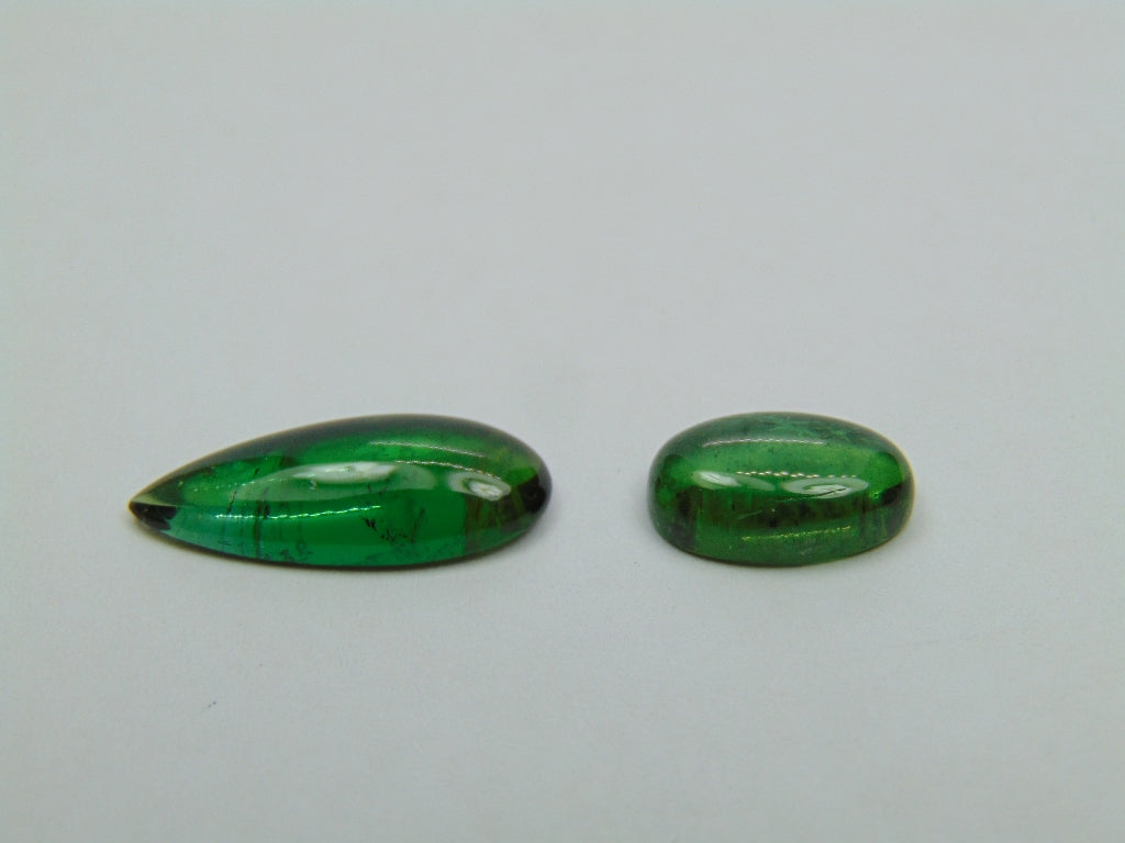 8.45ct Tourmaline Cabochon 20x8mm 12x7mm