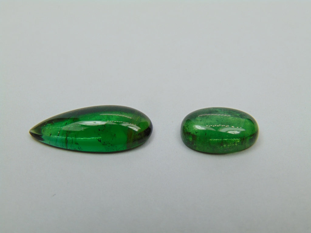 8.45ct Tourmaline Cabochon 20x8mm 12x7mm