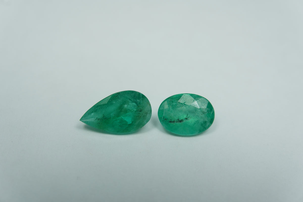1.85ct Emeralds 9x5mm / 7x5.5mm