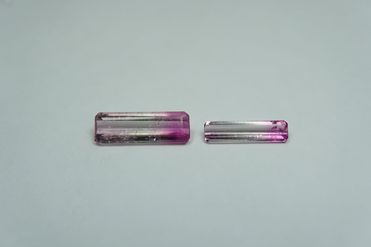 1.53ct Tourmalines bicolor 12x4mm / 10x3mm