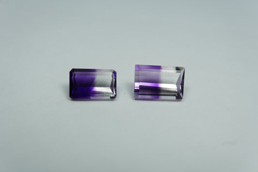 2.60ct Amethysts bicolor 8x5mm / 9x6mm