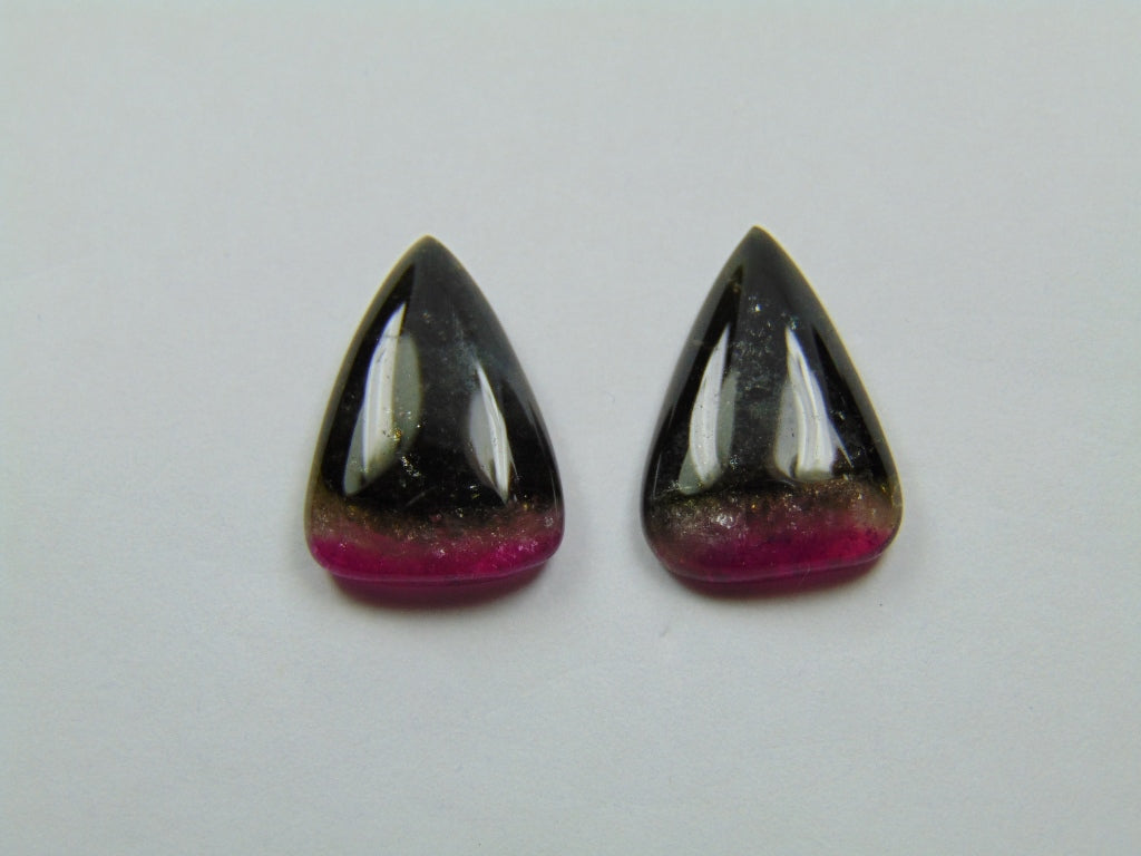 14.80ct Tourmaline Bicolor Cabochon 17x12mm