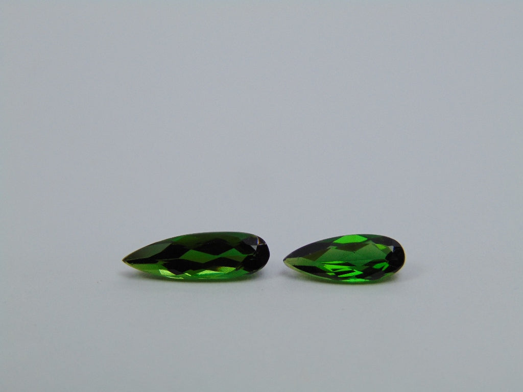 2.08ct Tourmaline 12x4mm 10x4mm