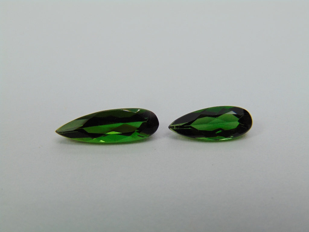 2.08ct Tourmaline 12x4mm 10x4mm