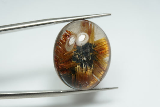 20.65ct Rutile cabochon 21x17mm