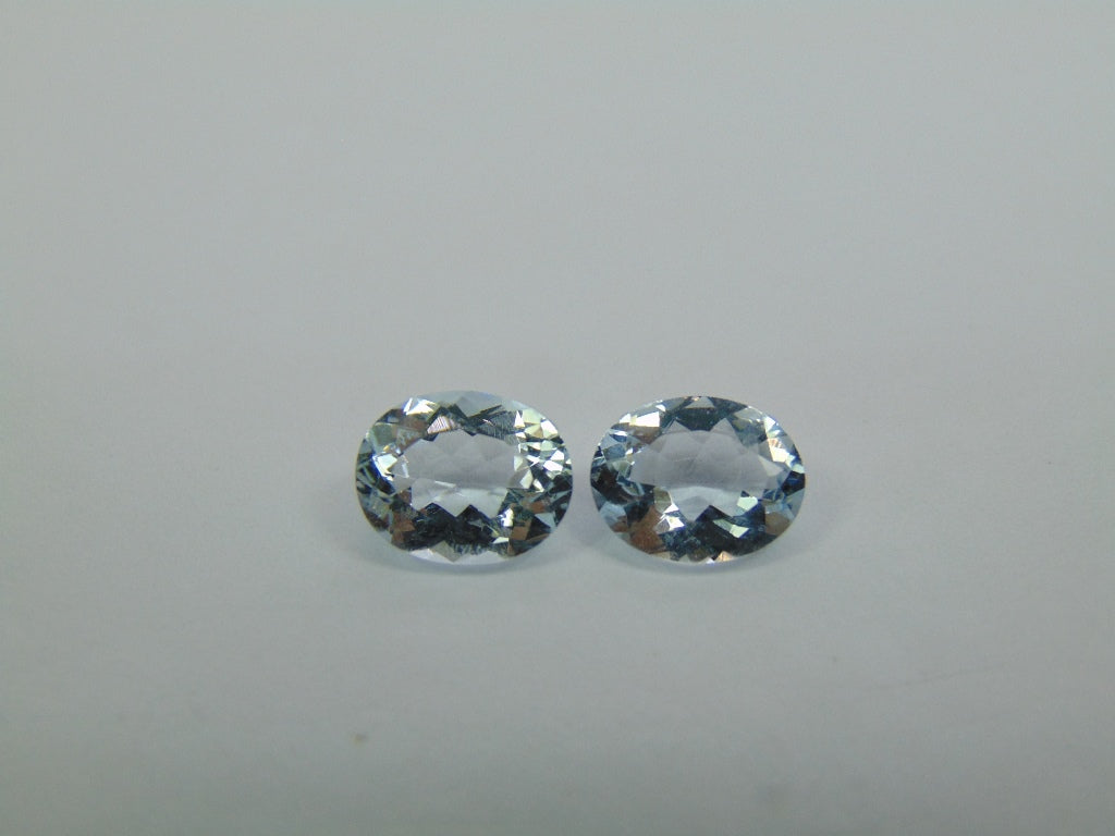 4.50ct Aquamarine Pair 10x8mm