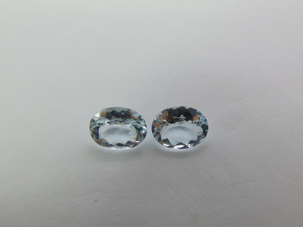 4.50ct Aquamarine Pair 10x8mm