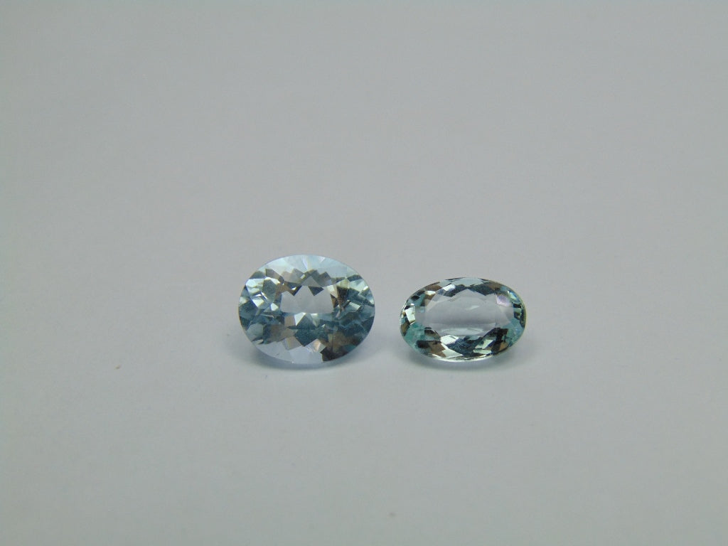 3.80ct Aquamarine 10x8mm 8x6mm