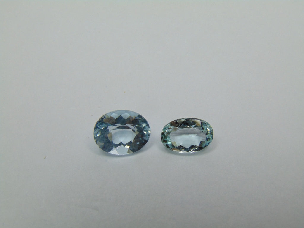 3.80ct Aquamarine 10x8mm 8x6mm