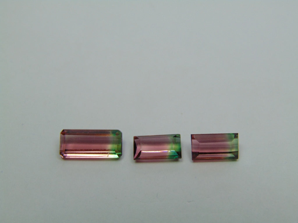 3.70ct Tourmaline Bicolor 10x4mm 7x4mm