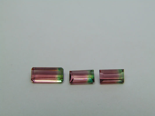 3.70ct Tourmaline Bicolor 10x4mm 7x4mm