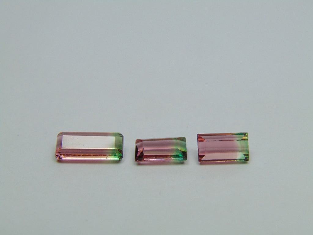 3.70ct Tourmaline Bicolor 10x4mm 7x4mm