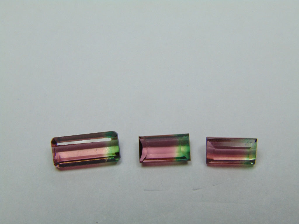 3.70ct Tourmaline Bicolor 10x4mm 7x4mm