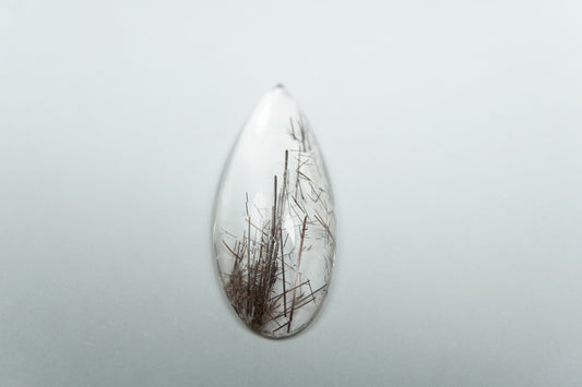 8.35ct Quartz with inclusion cabochon 25x11mm