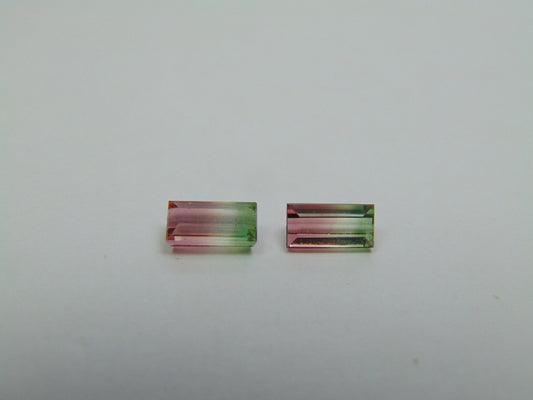 1.60ct Tourmaline Bicolor Pair 7x3mm