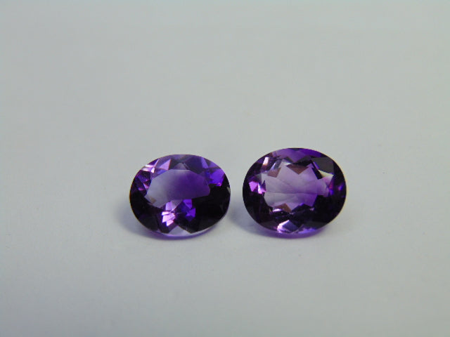 9.30ct Amethyst Bicolor Pair 12x10mm