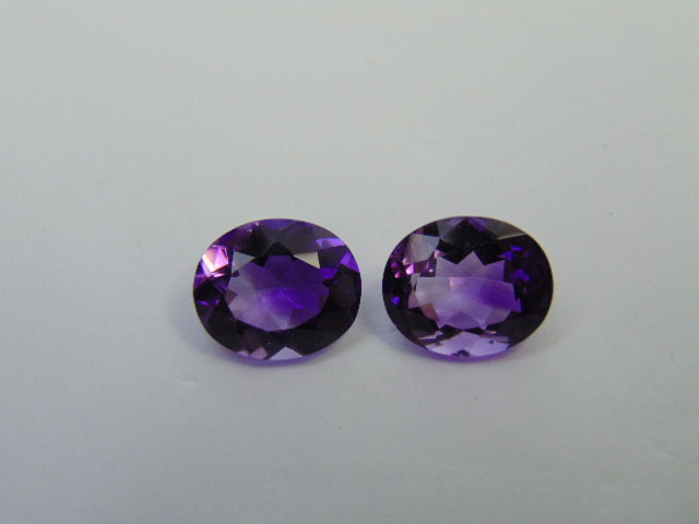 9.30ct Amethyst Bicolor Pair 12x10mm