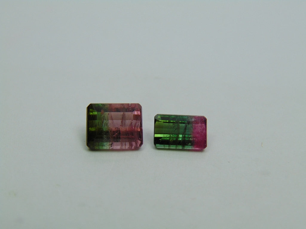 5ct Tourmaline Bicolor 9x7mm 8x5mm