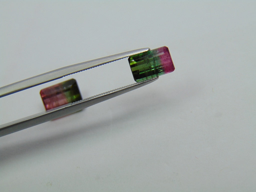 5ct Tourmaline Bicolor 9x7mm 8x5mm