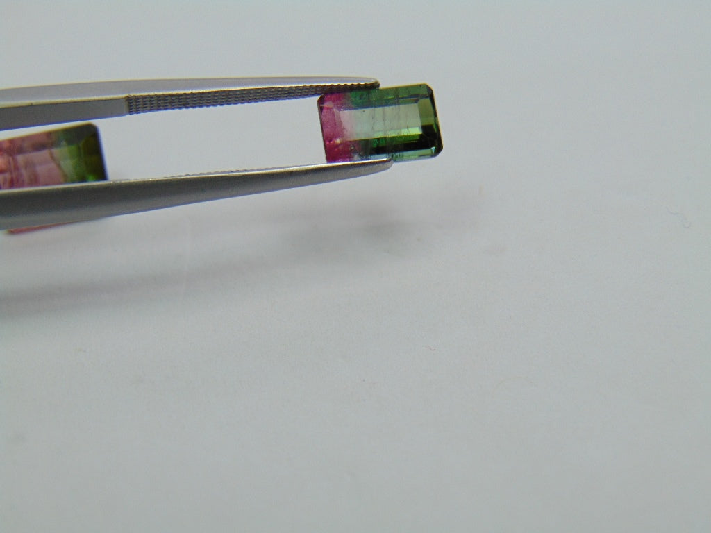 5ct Tourmaline Bicolor 9x7mm 8x5mm