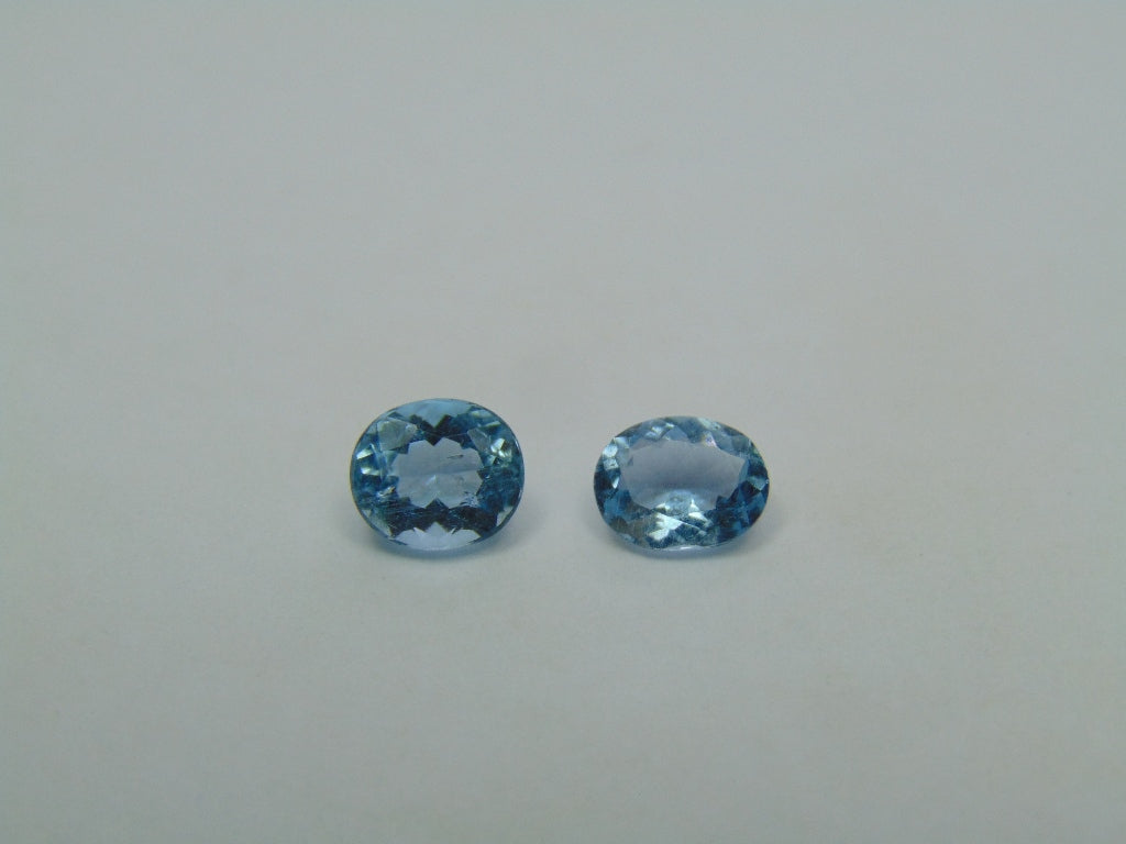 1.67ct Aquamarine 7x6mm 7x5mm