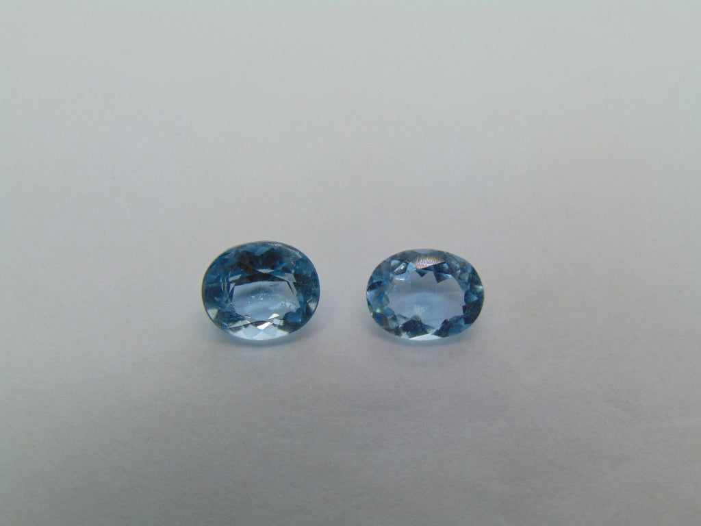 1.67ct Aquamarine 7x6mm 7x5mm