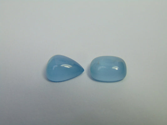7.15ct Aquamarine Cabochon 11x9mm 11x8mm