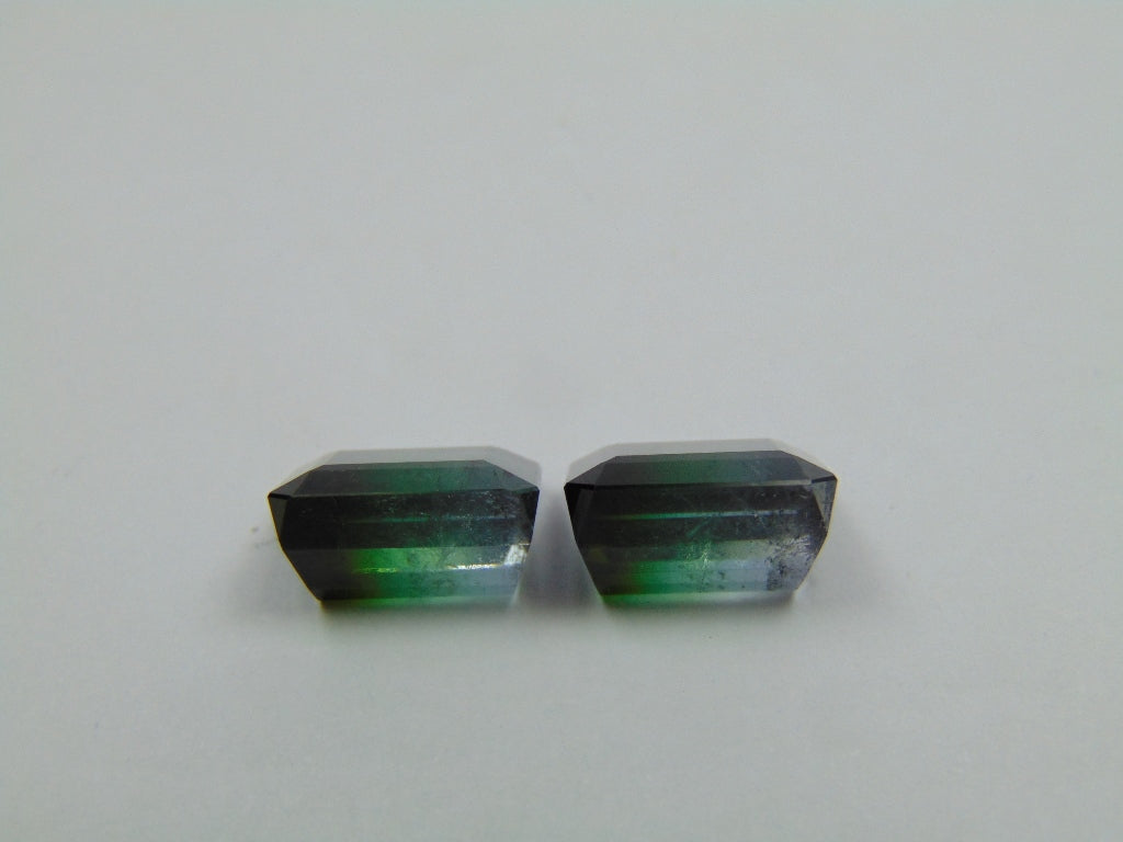 11.50ct Tourmaline Bicolor Pair 11x9mm