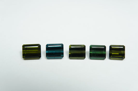 6.65ct Tourmalines 7x5.5mm / 6x5.5mm / 6x5mm / 6x5mm / 5.5x5mm