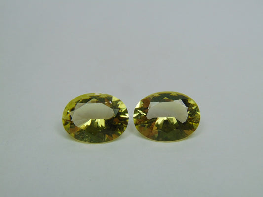 15.50ct Green Gold Pair 16x12mm