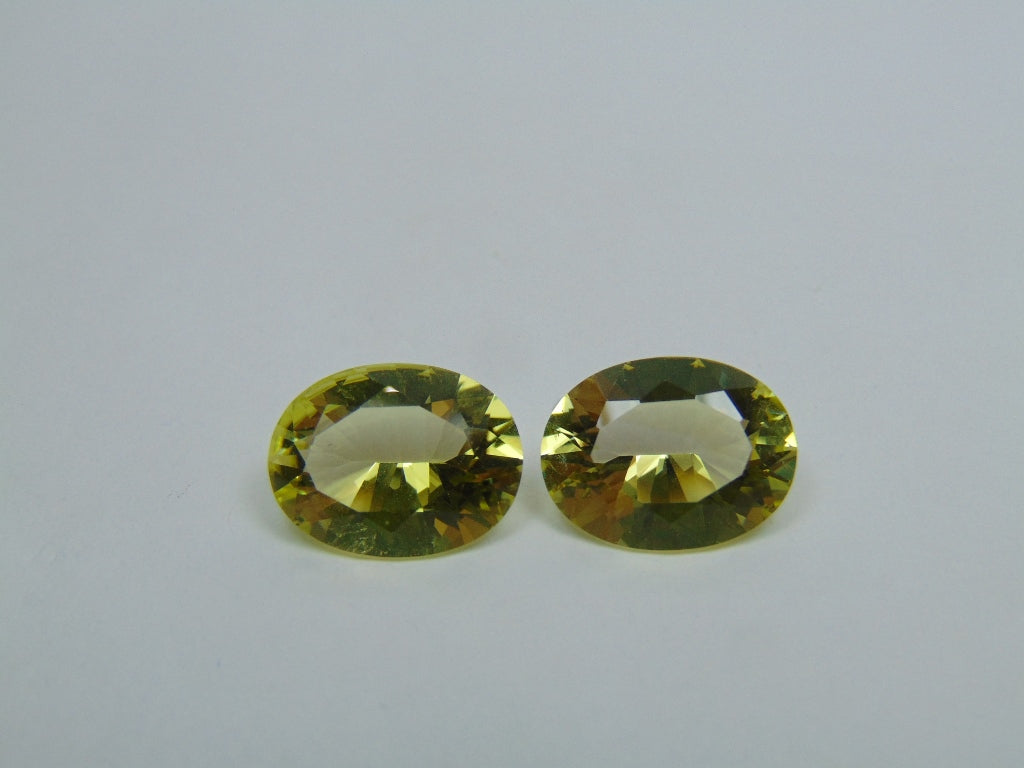 15.50ct Green Gold Pair 16x12mm