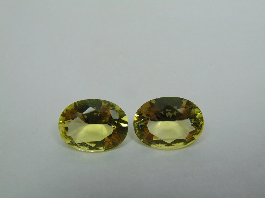 15.50ct Green Gold Pair 16x12mm