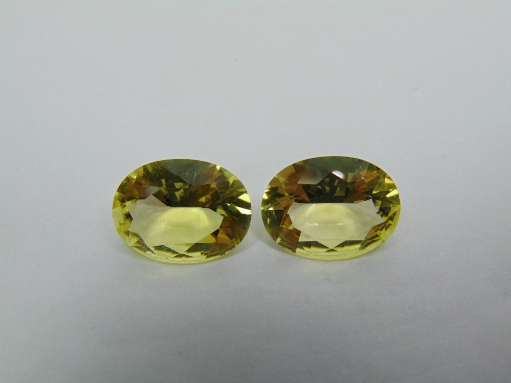 15.50ct Green Gold Pair 16x12mm