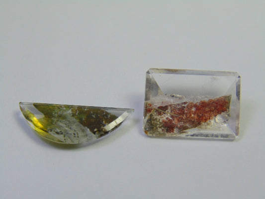 16.80ct Quartz With Inclusion 19x13mm 24x19mm