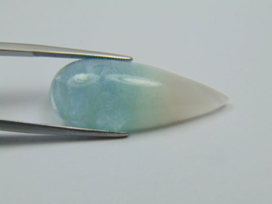 18.65ct Aquamarine Bicolor Cabochon 32x13mm