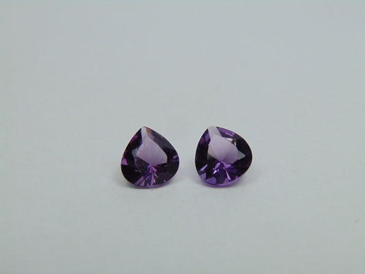 2.90ct Amethyst Pair 8mm