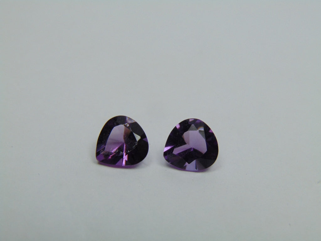 2.90ct Amethyst Pair 8mm