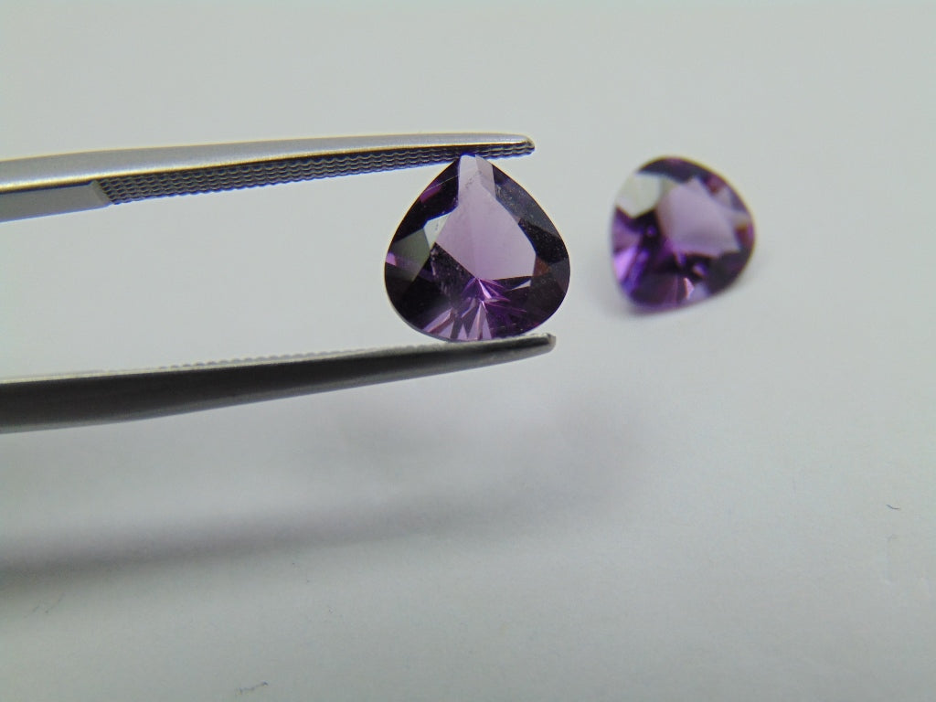 2.90ct Amethyst Pair 8mm