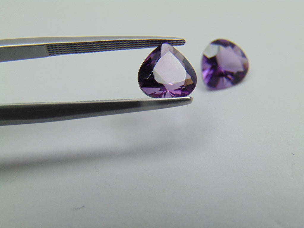 2.90ct Amethyst Pair 8mm