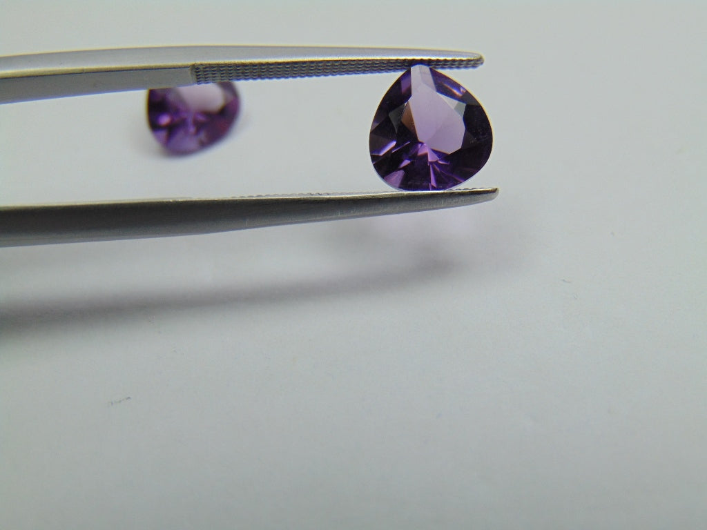 2.90ct Amethyst Pair 8mm